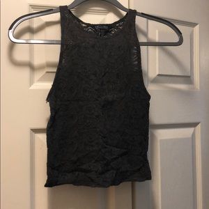 High neck lace A&E “soft and sexy” crop top